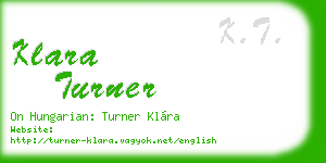 klara turner business card